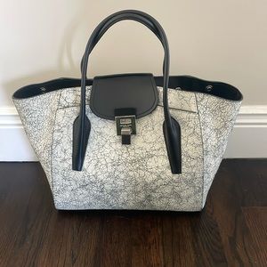 MICHAEL KORS COLLECTION-Bancroft Large crackled Leather Satchel